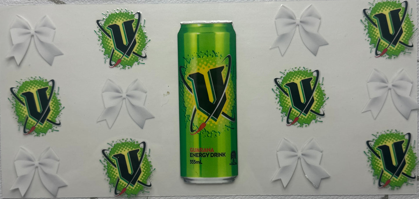 V - Green White Bow