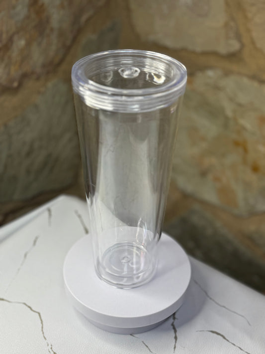 24oz Snowglobe Flat Lid