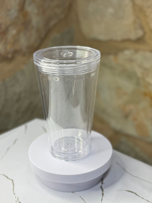 16oz Snowglobe Flat Lid